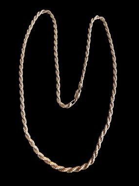 925 Sterling Silver Italy Chunky Rope Chain 24 Inch